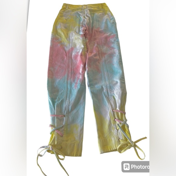 Love Shack Fancy (Jeans) Pants Tao (pastel) Radical Tie dye EUC - Picture 6 of 15